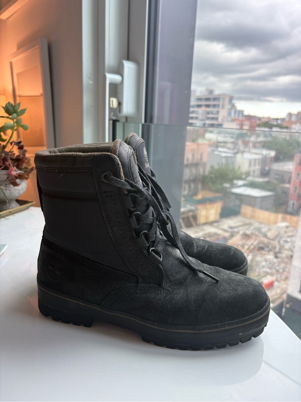Timberland Black Lace-Up Men's Work Boots